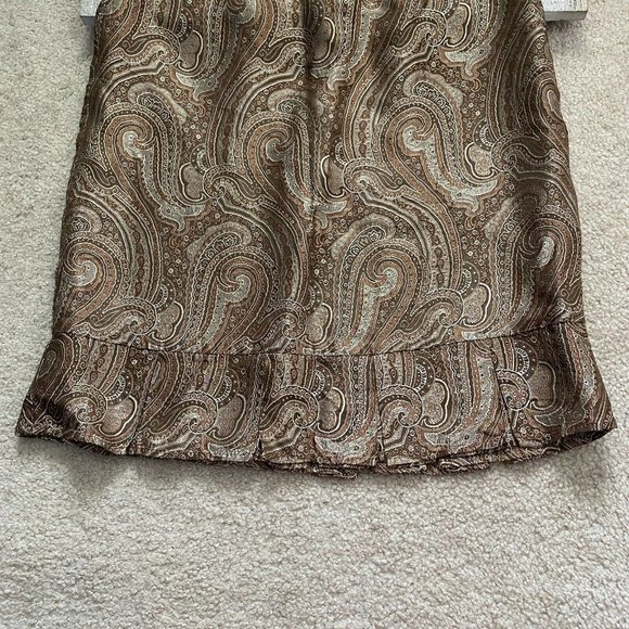 The Limited 8 Patterned Accented Hem Lined Skirt Acetate - Picture 5 of 12